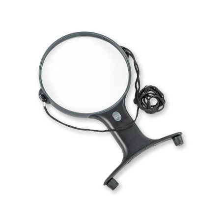 Carson MagniShine loupe à mains libres, grossissement de 2x, fonction éclairage par LED (HF-66) Noir