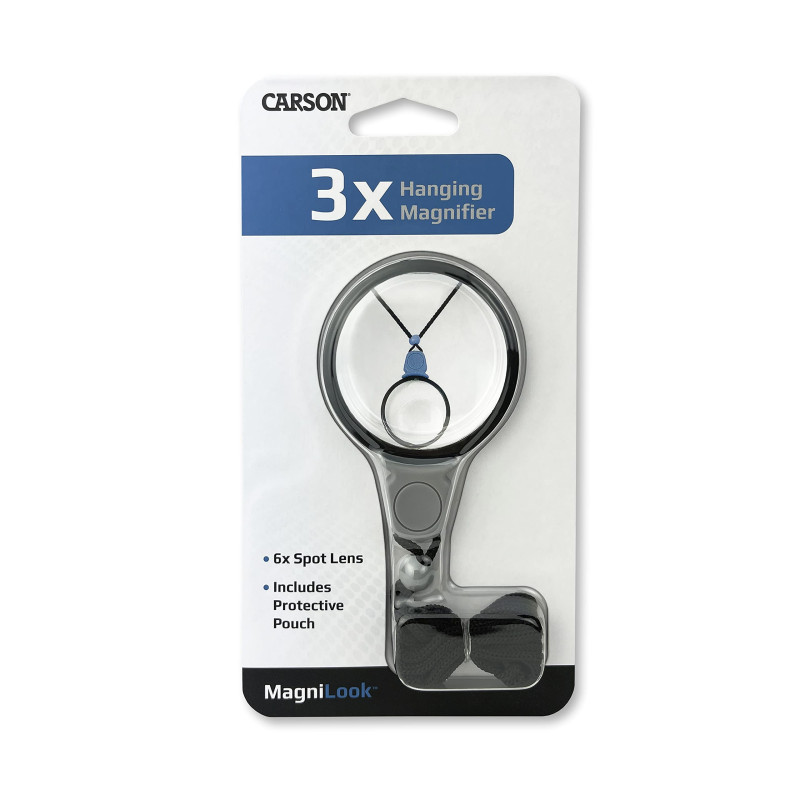 Carson MagniLook loupe suspendue avec une cordelette réglable, grossissement de 3x (LK-10) Carson MagniLook loupe suspendue avec une cordelette réglable, grossissement de 3x (LK-10)