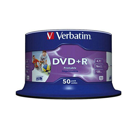 Verbatim (43512) : DVD+R 16x 50-pack : Printable Optical Media