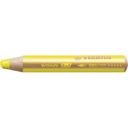 STABILO woody 3in1 - Crayon de couleur - boite x 38 crayons de coloriage + 3 tailles-crayon