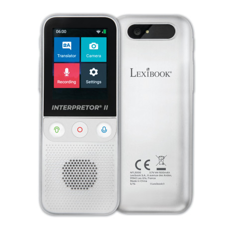 Lexibook Interpretor 3, Traducteur Vocal Instantané 137 Langues, Traduction Photo et Mémos, Traducteur Multilingue Parlant Porta