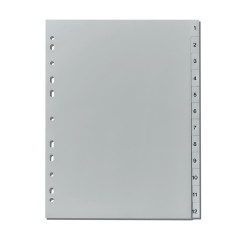 Herlitz 10841252 Intercalaires perforés 1–12, 23 x 29,7 cm, PP avec touches 1