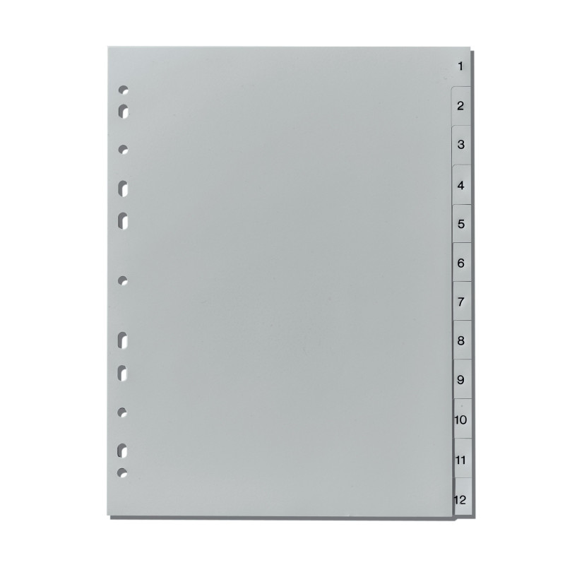 Herlitz 10841252 Intercalaires perforés 1–12, 23 x 29,7 cm, PP avec touches 1 Herlitz 10841252 Intercalaires perforés 1–12, 23 x 29,7 cm, PP avec touches 1
