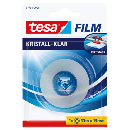 Ruban adhésif cristallin TESA Tesafilm blister 33 x 19 mm