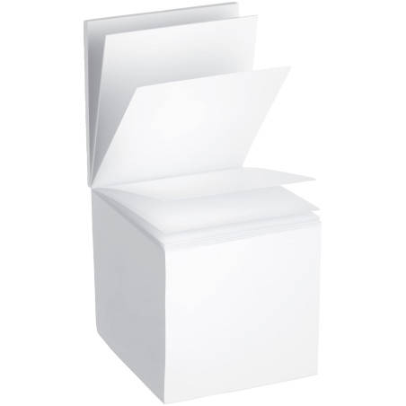 Herlitz Bloc-notes, encollé avec couverture, 1 article sous film, 900 feuilles, 9 x 9 cm, blanc 900 Blatt weiß