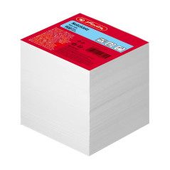 Herlitz Bloc-notes, encollé avec couverture, 1 article sous film, 900 feuilles, 9 x 9 cm, blanc 900 Blatt weiß
