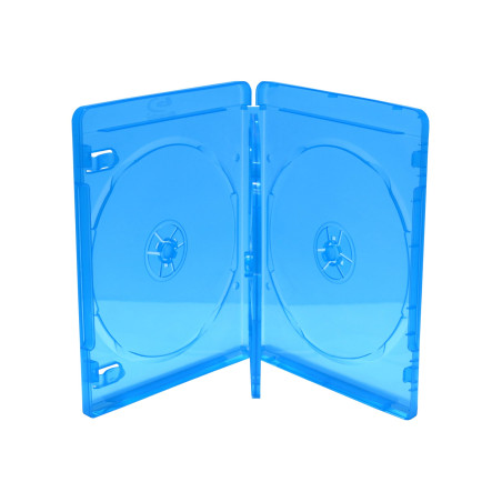 MediaRange box38 – 4-30 Housse pour disques optiques – Pochettes pour disques optiques (Jewel, Bleu, Transparent, en Plastique,