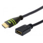 Prodye Techly ICOC HDMI-4-EXT018-1,8 m - HDMI Type A (Standard) - HDMI Type A (Standard) - Compatibilité 3D - 10 Gbit/s - Noir Prodye Techly ICOC HDMI-4-EXT018-1,8 m - HDMI Type A (Standard) - HDMI Type A (Standard) - Compatibilité 3D - 10 Gbit/s - Noir