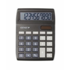 Genie – 840 DR – Calculatrice de bureau – Affichage à 10 chiffres – Double alimentation (solaire et piles) Genie 840 BK 1 Stück 