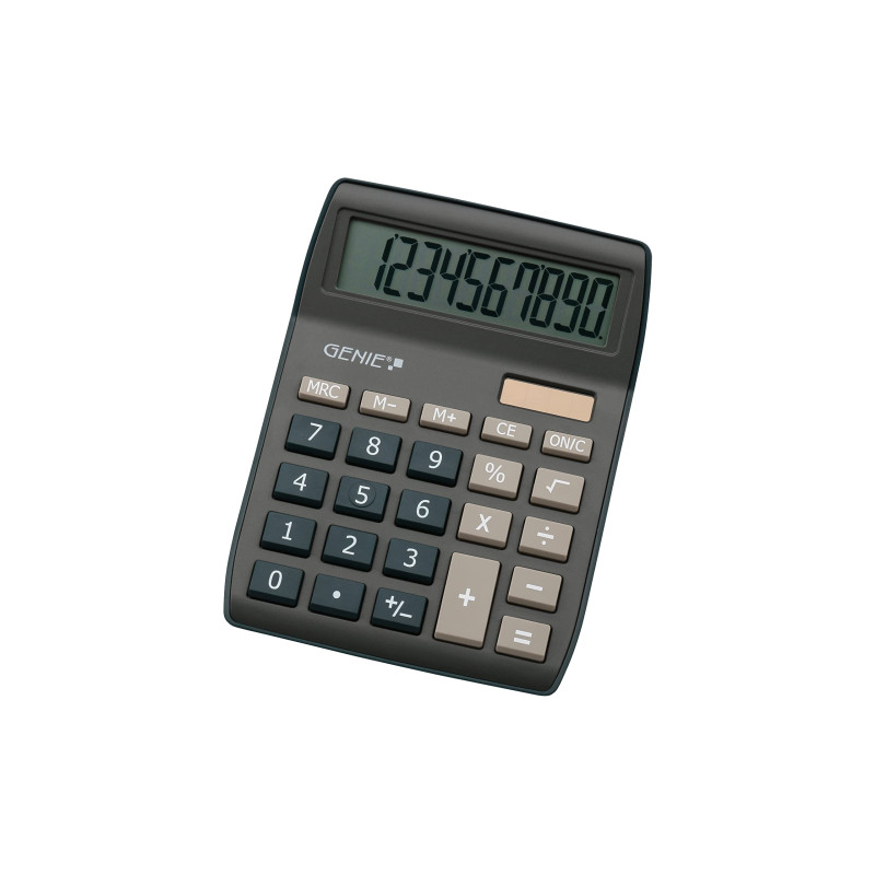 Genie – 840 DR – Calculatrice de bureau – Affichage à 10 chiffres – Double alimentation (solaire et piles) Genie 840 DB. bleu fo Genie – 840 DR – Calculatrice de bureau – Affichage à 10 chiffres – Double alimentation (solaire et piles) Genie 840 DB. bleu fo