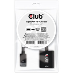Club 3D DisplayPortTM Adaptateur Actif vers VGA M/B