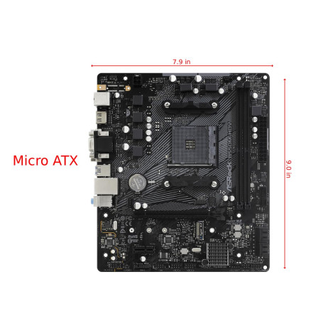 Asrock B550M-HDV AMD B550 Emplacement AM4 Micro ATX