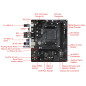 Asrock B550M-HDV AMD B550 Emplacement AM4 Micro ATX Asrock B550M-HDV AMD B550 Emplacement AM4 Micro ATX