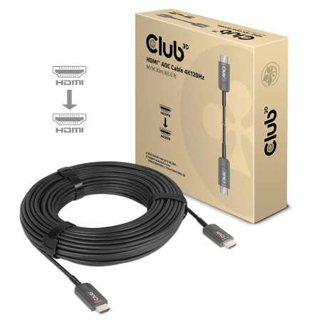 CLUB 3D Cable OPTICO HDMI A - A 2.1 4K120HZ UHD 20 M Retail