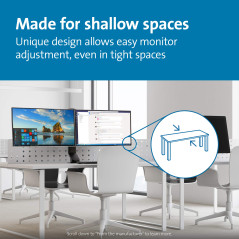 Kensington Space Saving Monitor Arm Dual