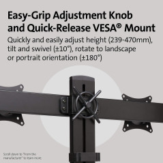 Kensington Space Saving Monitor Arm Dual