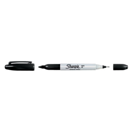 Sharpie Marqueurs permanent | pointe double | Couleurs Assorties | Lot de 8