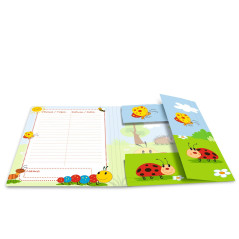 HERMA Frieda & Friends 19784 Chemise en carton solide avec rabats intérieurs imprimés Format A4