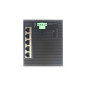 DIGITUS Commutateur réseau Plat - Gigabit Ethernet 5 Ports - Montage sur Rail DIN - Bornier - sans Ventilateur - Noir