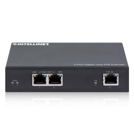 Intellinet 561600 prolongateur réseau Émetteur réseau Noir 10, 100, 1000 Mbit/s
