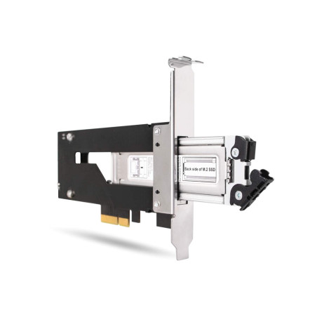 ICY DOCK Adaptateur PCIe, Carte Adaptateur avec Rack Amovible pour SSD NVMe M.2 à PCIe 3.0/4.0 x4 pour Port d'expansion PCIe - T