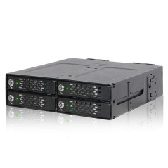 Icy Dock Backplane Cage, Rack Mobile, boîtier de Rack Robuste en métal pour 4 x SSD M.2 NVMe PCIe 3.0/4.0 Via miniSAS HD SFF-864