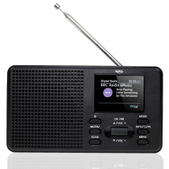 XORO Dab 142 - Radio numérique Portable, réception FM et Dab+, mémoire des Stations, Fonction RDS, réveil, Bluetooth, Batterie e