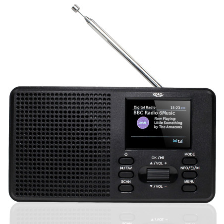 XORO Dab 142 - Radio numérique Portable, réception FM et Dab+, mémoire des Stations, Fonction RDS, réveil, Bluetooth, Batterie e