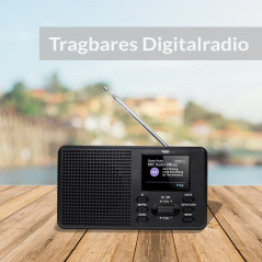 XORO Dab 142 - Radio numérique Portable, réception FM et Dab+, mémoire des Stations, Fonction RDS, réveil, Bluetooth, Batterie e