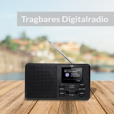 XORO Dab 142 - Radio numérique Portable, réception FM et Dab+, mémoire des Stations, Fonction RDS, réveil, Bluetooth, Batterie e