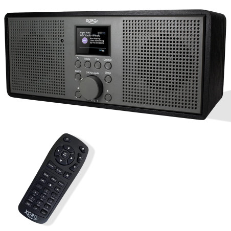 XORO Dab 700 IR Radio Internet Wi-FI, avec FM et Dab+, Spotify Connect, Bluetooth, Lecteur multimédia USB, 2 Haut-parleurs stéré