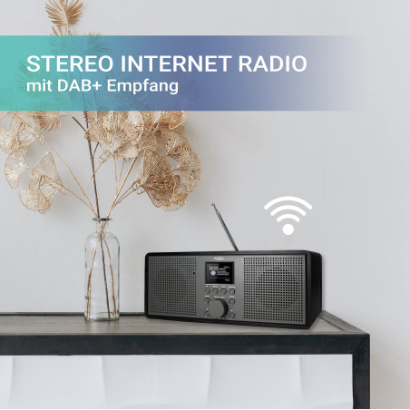 XORO Dab 700 IR Radio Internet Wi-FI, avec FM et Dab+, Spotify Connect, Bluetooth, Lecteur multimédia USB, 2 Haut-parleurs stéré