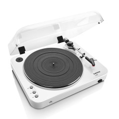 Lenco L-85 Tourne-Disque entraîné par Courroie Blanc - Platines (Tourne-Disque entraîné par Courroie, Semi-Automatique, Blanc, 3