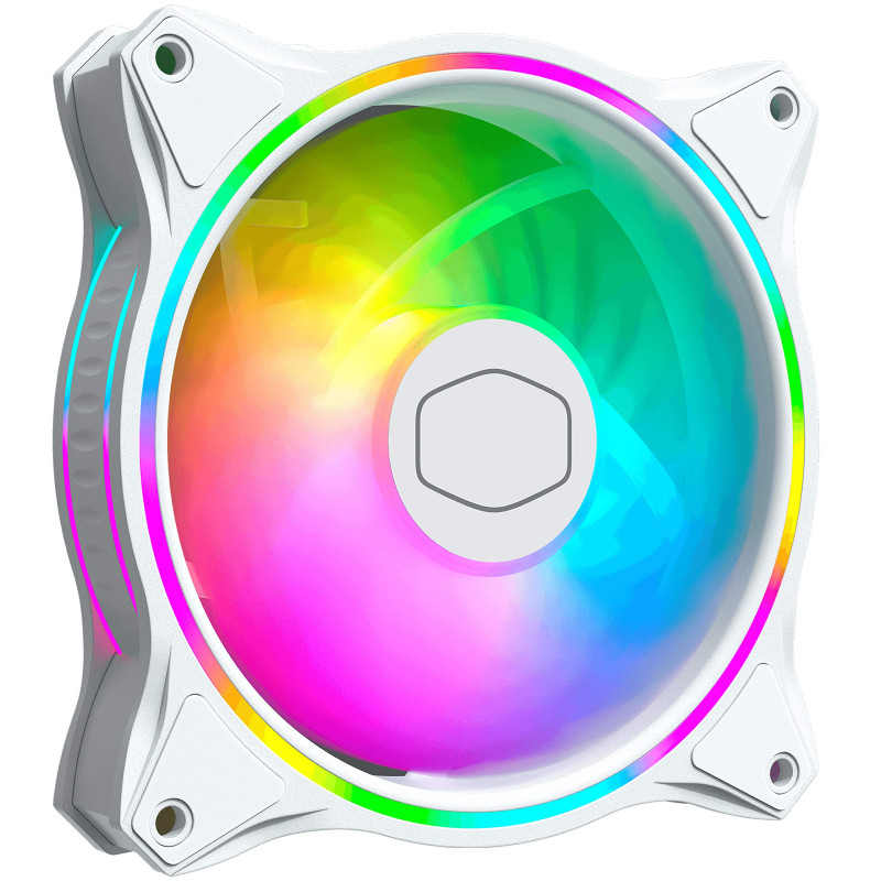 Cooler Master MasterFan MF120 Halo White Edition ARGB - Ventilateurs de Boîtier 120 mm Blanc, Éclairage ARGB à Double Boucle, Pa Cooler Master MasterFan MF120 Halo White Edition ARGB - Ventilateurs de Boîtier 120 mm Blanc, Éclairage ARGB à Double Boucle, Pa