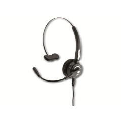 MediaRange Casque Mono sans Fil avec Microphone, Batterie 180 mAh, Noir