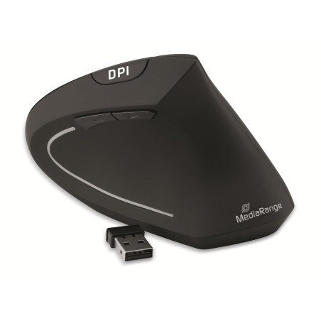 MediaRange MROS232 Ergonomique Souris Radio 6 Boutons/Droite/Noir/sans Fil