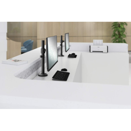DIGITUS Support d'écran - Pince de table - 1 écran - Jusqu'à 32 pouces - Jusqu'à 8 kg - VESA 75x75, 100x100 - Noir