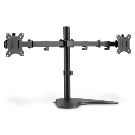 DIGITUS Support d'écran - Support - 2 écrans - Jusqu'à 32 pouces - Jusqu'à 2X 8 kg - VESA 75x75, 100x100 - Noir