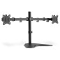 DIGITUS Support d'écran - Support - 2 écrans - Jusqu'à 32 pouces - Jusqu'à 2X 8 kg - VESA 75x75, 100x100 - Noir