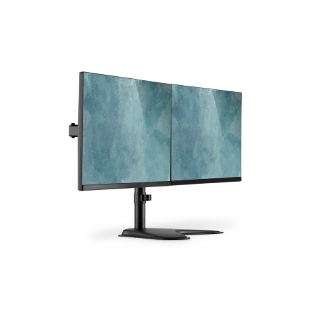 DIGITUS Support d'écran - Support - 2 écrans - Jusqu'à 32 pouces - Jusqu'à 2X 8 kg - VESA 75x75, 100x100 - Noir