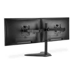 DIGITUS Support d'écran - Support - 2 écrans - Jusqu'à 32 pouces - Jusqu'à 2X 8 kg - VESA 75x75, 100x100 - Noir