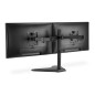 DIGITUS Support d'écran - Support - 2 écrans - Jusqu'à 32 pouces - Jusqu'à 2X 8 kg - VESA 75x75, 100x100 - Noir