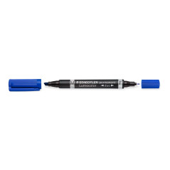 Staedtler Lumocolor, Lot de 10 Marqueurs permanent double pointe, pour écrire et marquer sur la plupart des surfaces, Encre DRY