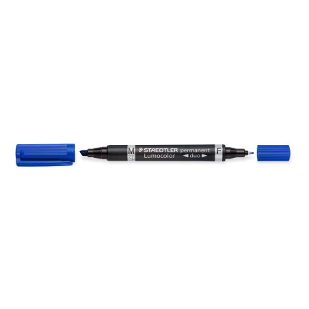 Staedtler Lumocolor, Lot de 10 Marqueurs permanent double pointe, pour écrire et marquer sur la plupart des surfaces, Encre DRY