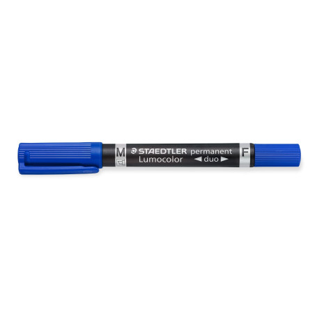 Staedtler Lumocolor, Lot de 10 Marqueurs permanent double pointe, pour écrire et marquer sur la plupart des surfaces, Encre DRY