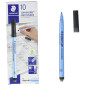 Staedtler Lumocolor Correctable 305 - Feutre Non Permanent Effaçable À Sec Pointe Moyenne 1 Mm Noir, lot de 10 Staedtler Lumocolor Correctable 305 - Feutre Non Permanent Effaçable À Sec Pointe Moyenne 1 Mm Noir, lot de 10