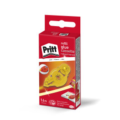 Pritt Cassette de recharge pour rouleau adhésif Refill non permanent, ruban adhésif double face repositionnable pour papier, car
