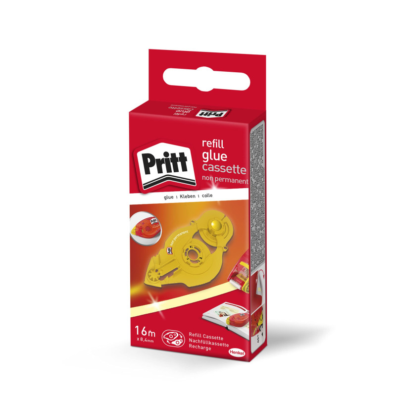 Pritt Cassette de recharge pour rouleau adhésif Refill non permanent, ruban adhésif double face repositionnable pour papier, car Pritt Cassette de recharge pour rouleau adhésif Refill non permanent, ruban adhésif double face repositionnable pour papier, car