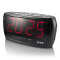 Ces Icr-230 Radio-Réveil - Radio-Réveil avec 2 Heures D'Alarme - Pll Fm - Fonction Snooze - Minuterie De Sommeil - Réserve De Ma