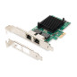 DIGITUS Carte d'E/S - PCIe - RJ45 Carte réseau - 2 ports - Gigabit Ethernet - 1 Gbps - PCI-Express DIGITUS Carte d'E/S - PCIe - RJ45 Carte réseau - 2 ports - Gigabit Ethernet - 1 Gbps - PCI-Express